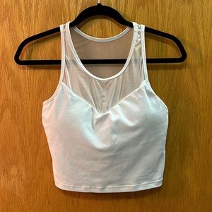 Athleta Medium Cropped Mesh Yoga Top